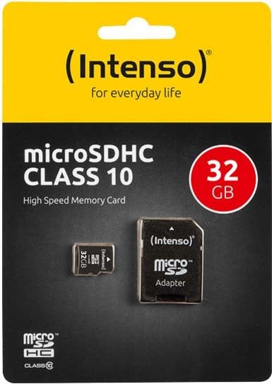 microSDHC Card 32GB INTENSO 3413480 microSDHC Card 32GB INTENSO 3413480