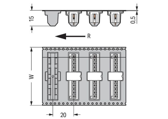 THR-Stiftleiste Lötstift 734-144/105-604/997- THR-Stiftleiste Lötstift 734-144/105-604/997-