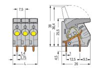 Leiterplattenklemme Hebel 2706-102/000-017