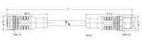 PROFIBUS-Leitung M12B-St. 756-1105/060-020