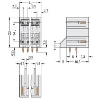 THT-DoppelstockStiftleiste 734-412/001-000