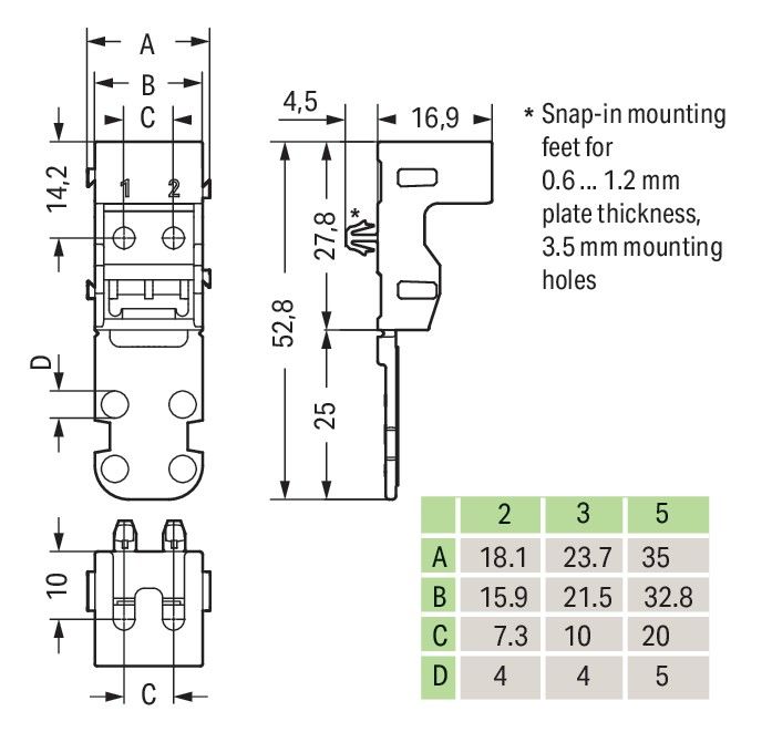 Befestigungsadapter 221-515/000-004