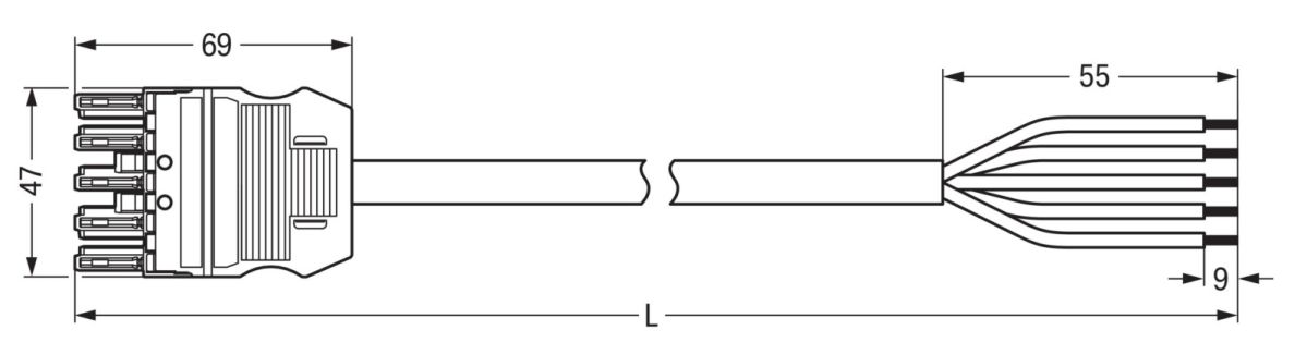 konfekt. Anschlussleitung 771-9935/106-107/080