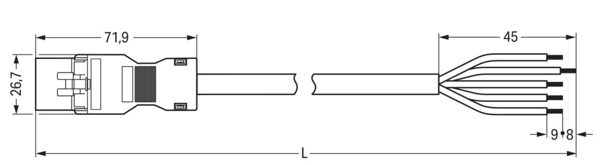 konfekt. Anschlussleitung 891-8985/206-101