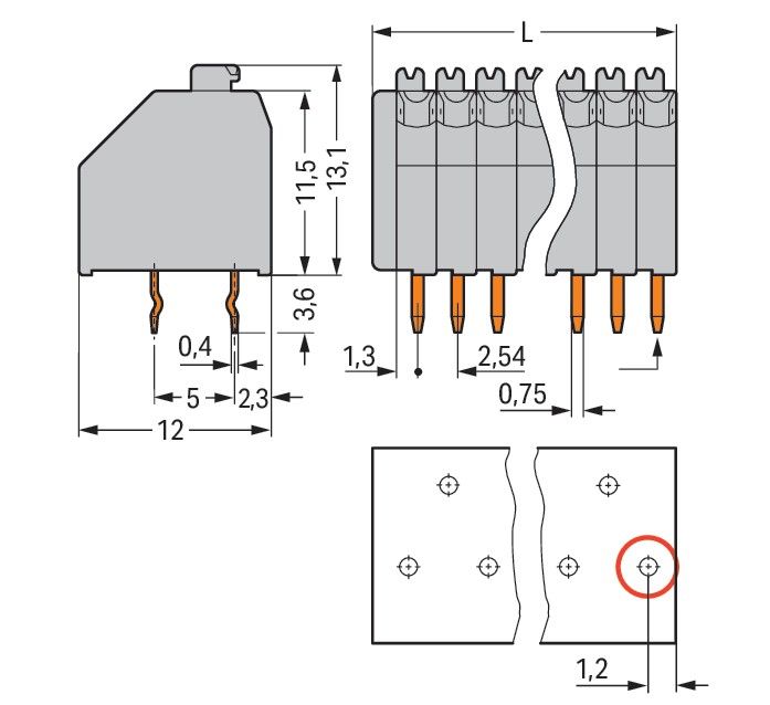 Leiterplattenklemme 250-424/000-012