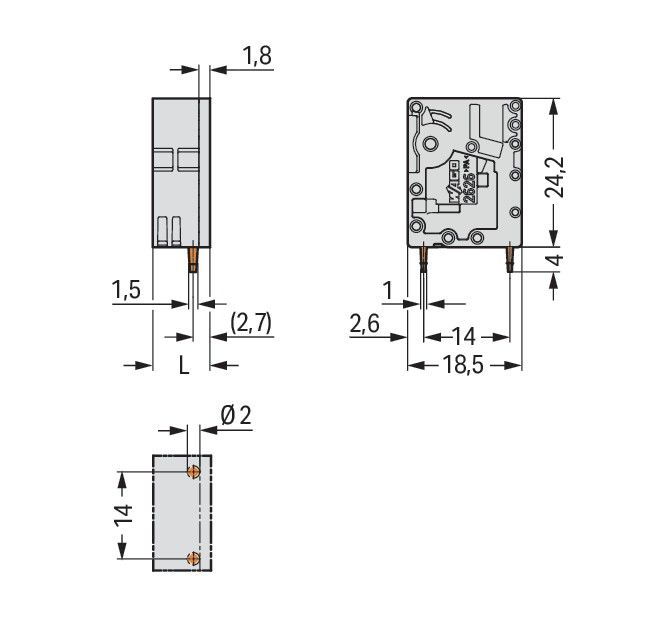 Leiterplattenklemme 2626-3101/000-005
