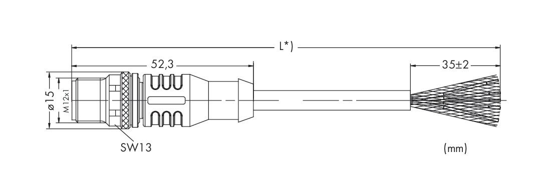 sercos Leitung M12D-Steck. 756-1601/060-100