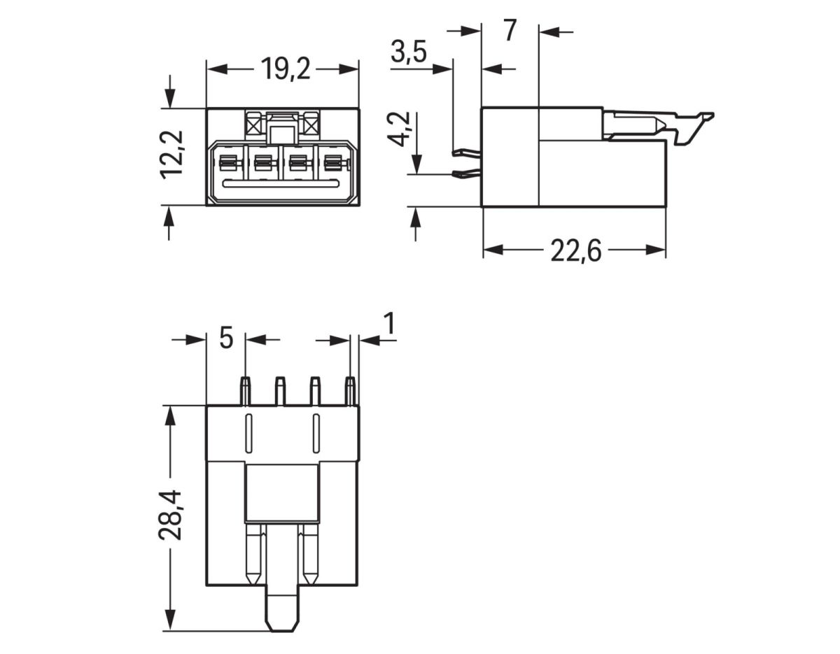 Stecker für Leiterplatten 890-874