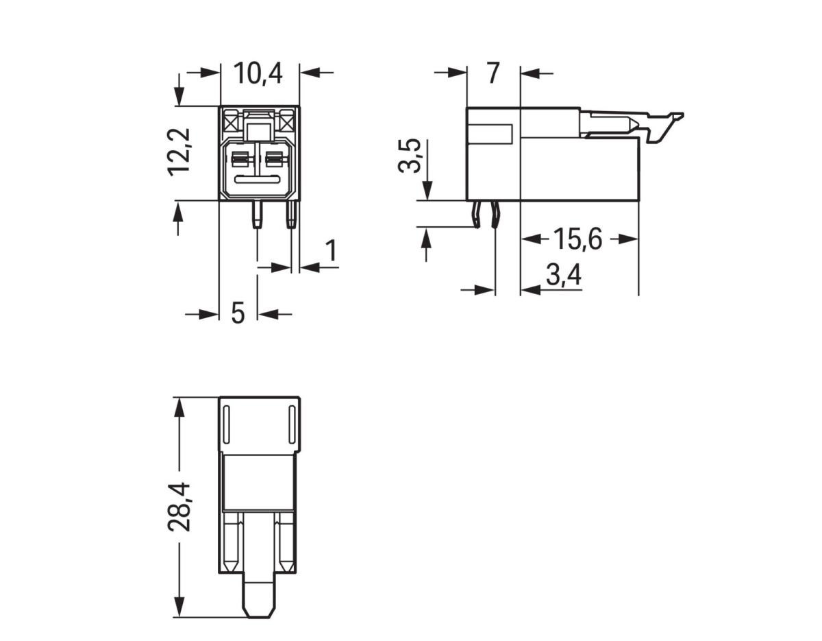 Stecker für Leiterplatten 890-892/011-000