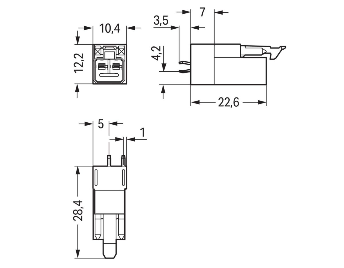 Stecker für Leiterplatten 890-892