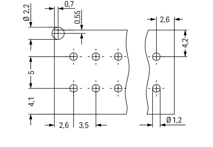 THR-Stiftleiste 2-reihig 713-1410/105-000