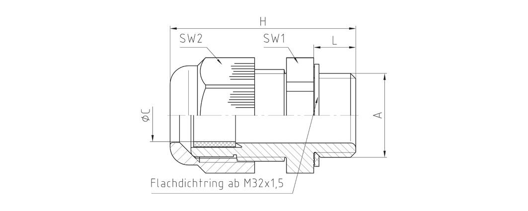 Kabelverschraubung M16 50.011 M16PA7035