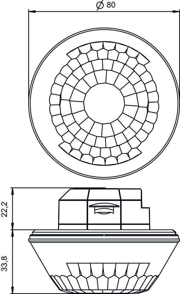 KNX-Präsenzmelder LUXA103S360-28KNXUP
