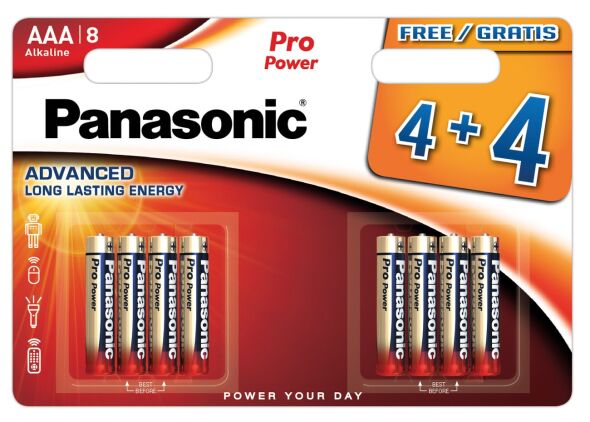 Batterie 1,5V Micro AAA LR03PPG/8BW 4+4F Batterie 1,5V Micro AAA LR03PPG/8BW 4+4F