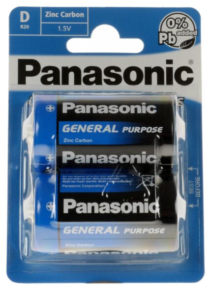 Batterie 1,5V Mono D R20BE/2BP Batterie 1,5V Mono D R20BE/2BP