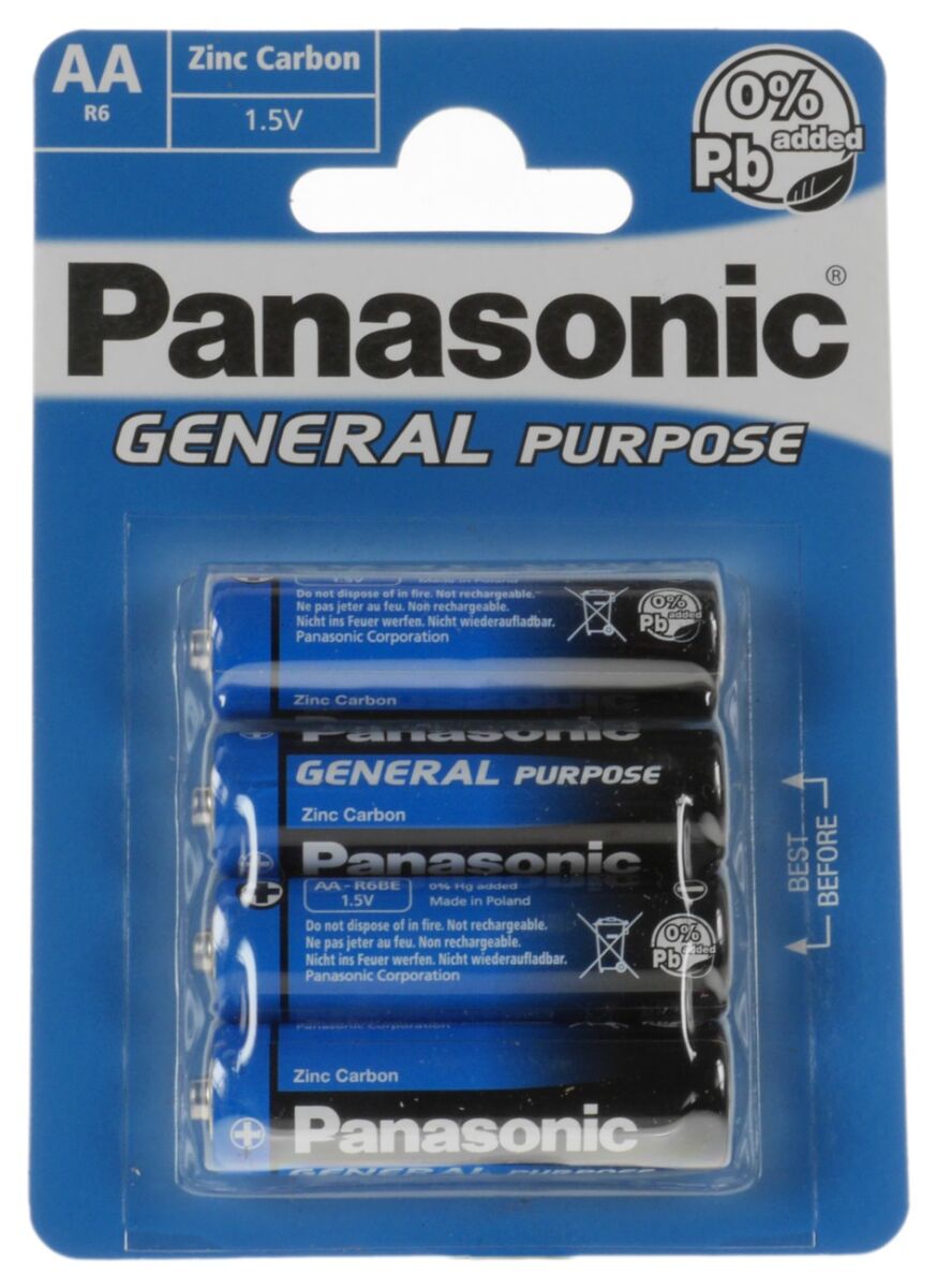 Batterie 1,5V Mignon AA R6BE/4BP Batterie 1,5V Mignon AA R6BE/4BP