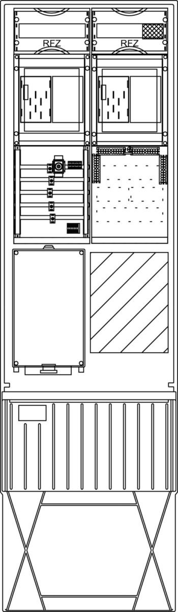 Zähleranschlusssäule ZS342B.S3.12V