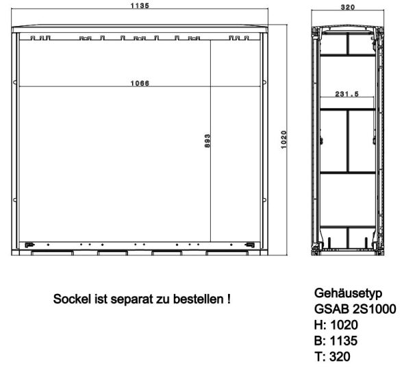 Normkabelverteilerschrank 2S1000PIMC Normkabelverteilerschrank 2S1000PIMC