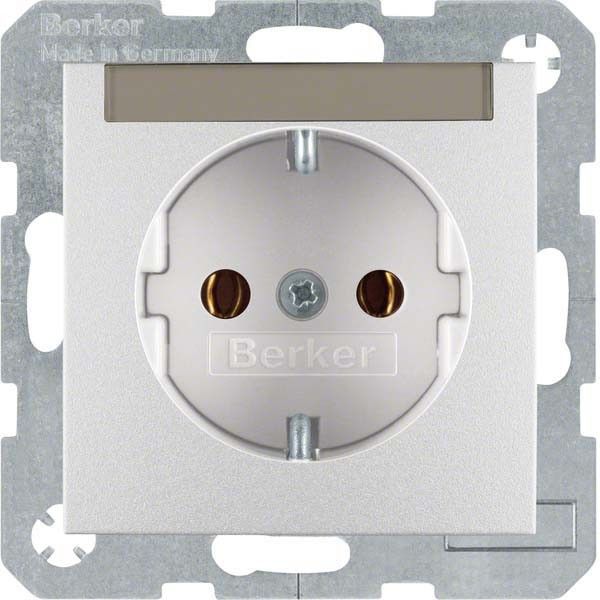 SCHUKO-Steckdose 47501404 alu matt lackiert SCHUKO-Steckdose 47501404 alu matt lackiert