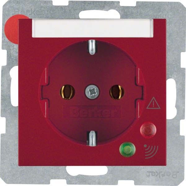 SCHUKO-Steckdose 41088962 rot glänzend SCHUKO-Steckdose 41088962 rot glänzend