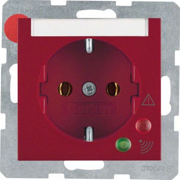 SCHUKO-Steckdose 41088962 rot glänzend SCHUKO-Steckdose 41088962 rot glänzend