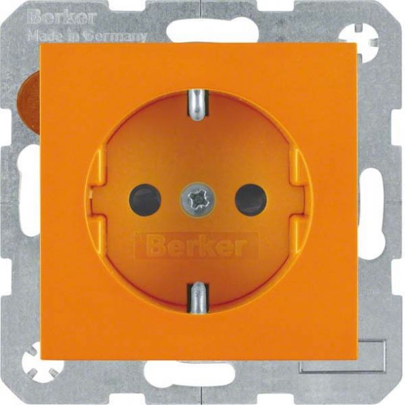 SCHUKO-Steckdose 41438914 orange glänzend SCHUKO-Steckdose 41438914 orange glänzend