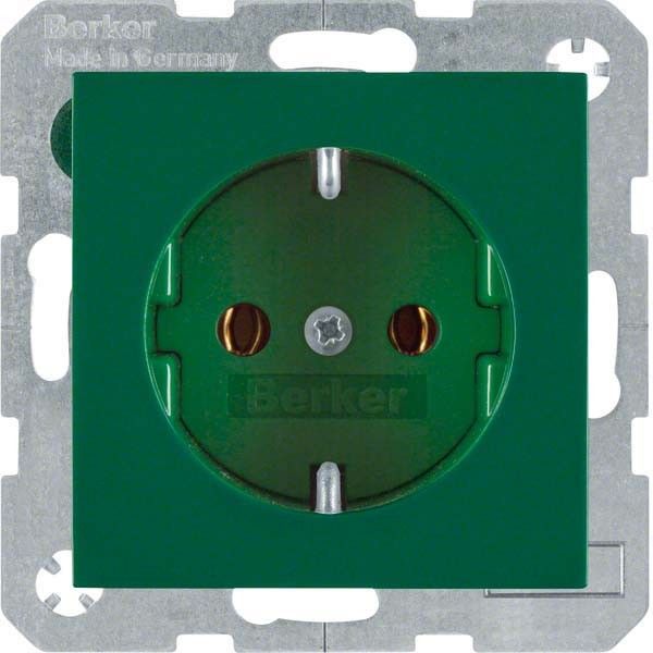 SCHUKO-Steckdose 47438913 grün glänzend SCHUKO-Steckdose 47438913 grün glänzend