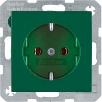 SCHUKO-Steckdose 47438913 grün glänzend