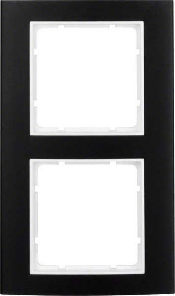 Rahmen 2-fach 10123025 alu schwarz polarweiß matt Rahmen 2-fach 10123025 alu schwarz polarweiß matt