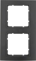 Rahmen 2-fach 10123005 alu schwarz anthrazit matt