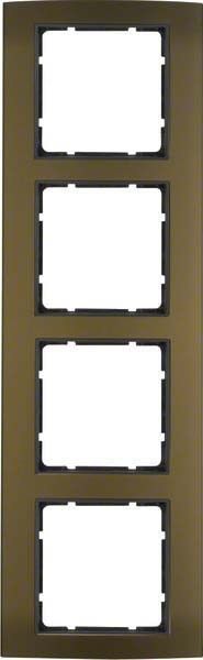Rahmen 4-fach 10143001 alu braun anthrazit matt Rahmen 4-fach 10143001 alu braun anthrazit matt