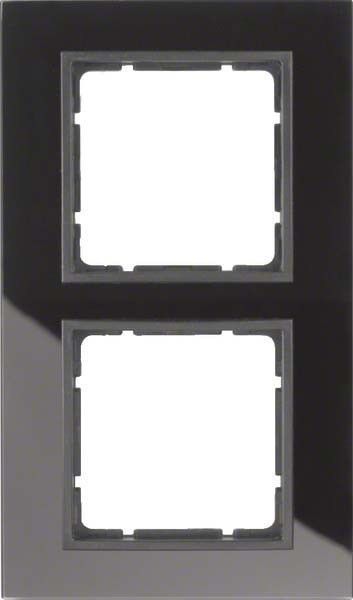 Rahmen 2-fach 10126616 Glas schwarz anthrazit matt Rahmen 2-fach 10126616 Glas schwarz anthrazit matt