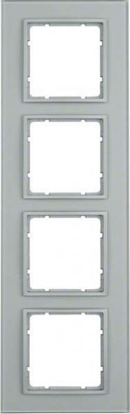Rahmen 4-fach 10146414 Glas alu matt lackiert Rahmen 4-fach 10146414 Glas alu matt lackiert