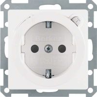 SCHUKO-Steckdose 47086089 polarweiß samt