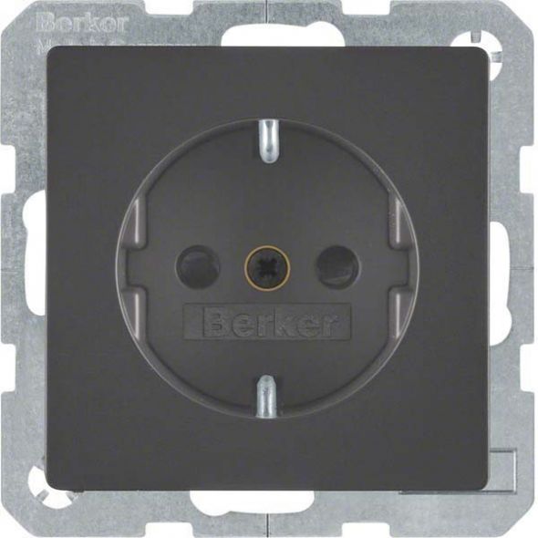 SCHUKO-Steckdose 41236086 anthrazit samt lackiert SCHUKO-Steckdose 41236086 anthrazit samt lackiert