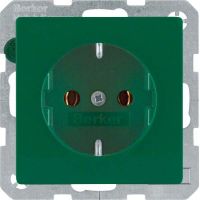 SCHUKO-Steckdose 41436013 grün samt 