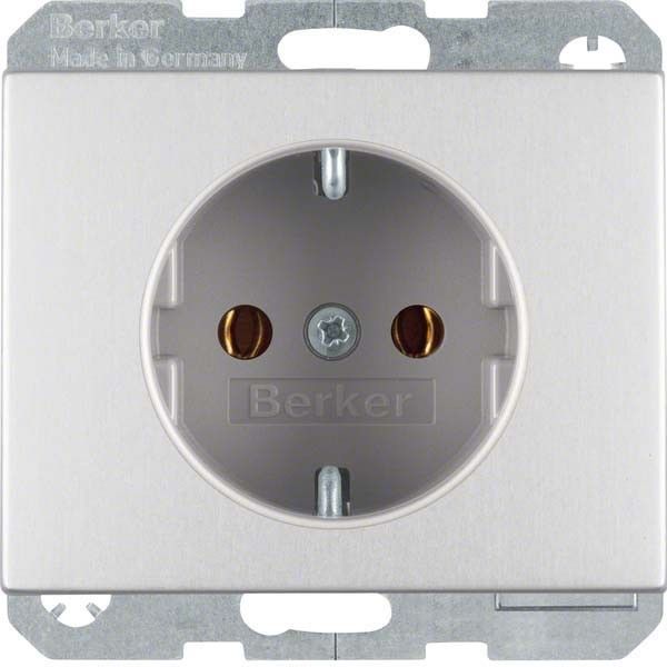 SCHUKO-Steckdose 47157003 alu eloxiert SCHUKO-Steckdose 47157003 alu eloxiert