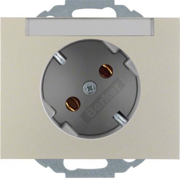 SCHUKO-Steckdose 47287104 edelstahl matt lackiert SCHUKO-Steckdose 47287104 edelstahl matt lackiert
