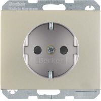 SCHUKO-Steckdose 41357004 edelstahl mattiert