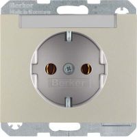SCHUKO-Steckdose 47397004 edelstahl matt lackiert