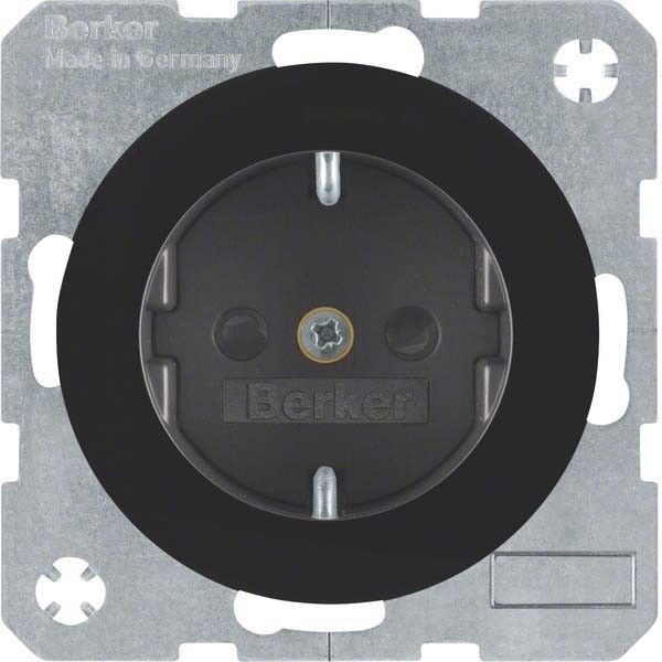 SCHUKO-Steckdose 41232045 schwarz glänzend SCHUKO-Steckdose 41232045 schwarz glänzend