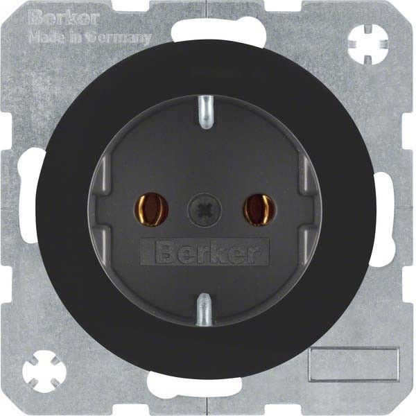 SCHUKO-Steckdose 41432045 schwarz glänzend SCHUKO-Steckdose 41432045 schwarz glänzend