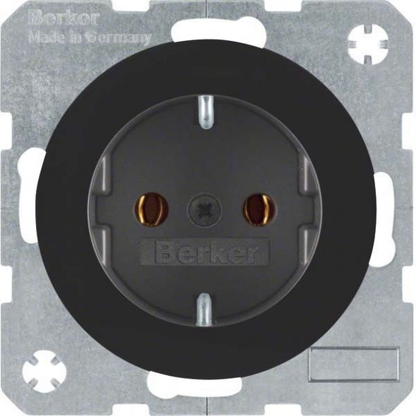 SCHUKO-Steckdose 41432045 schwarz glänzend SCHUKO-Steckdose 41432045 schwarz glänzend