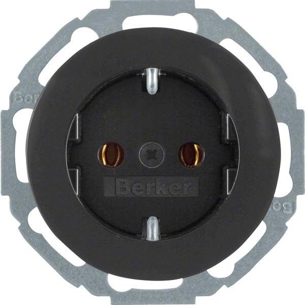 SCHUKO-Steckdose 41452045 schwarz glänzend SCHUKO-Steckdose 41452045 schwarz glänzend