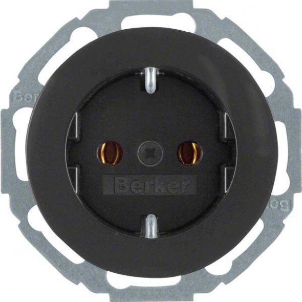 SCHUKO-Steckdose 41452045 schwarz glänzend SCHUKO-Steckdose 41452045 schwarz glänzend