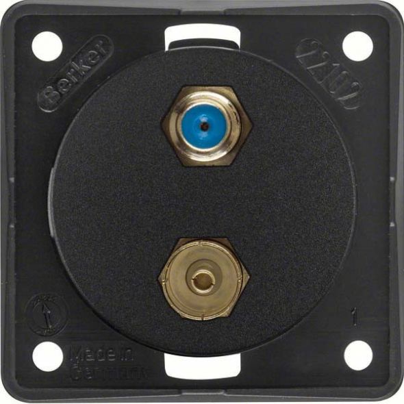 Antennen Verbinderdose 9456005 schwarz matt Antennen Verbinderdose 9456005 schwarz matt