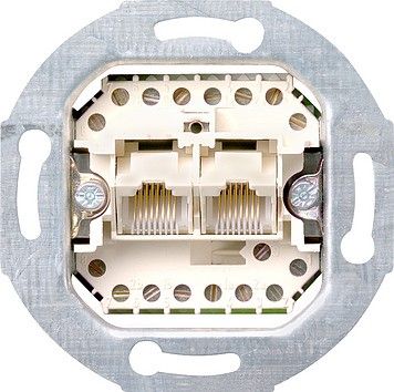 019000 Einsatz Netzwerk-Anschlussdose 2-fach 019000 Einsatz Netzwerk-Anschlussdose 2-fach