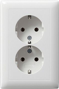 Schuko-Doppelst.ds. rws-gl 078203
