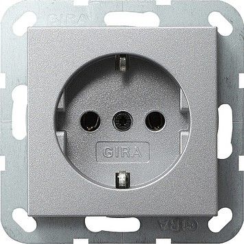 Schuko-Steckdose alu 018826 Schuko-Steckdose alu 018826