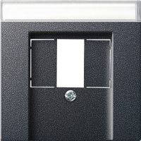 System 55 Abdeckung 087628 f. Telefon-Anschlussdose m. Beschriftungsfeld anthrazit
